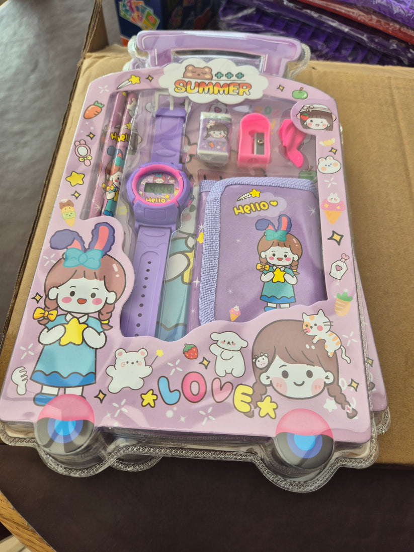 Watch & Purse Stationary Set (Assorted colous) - Roystons grotto