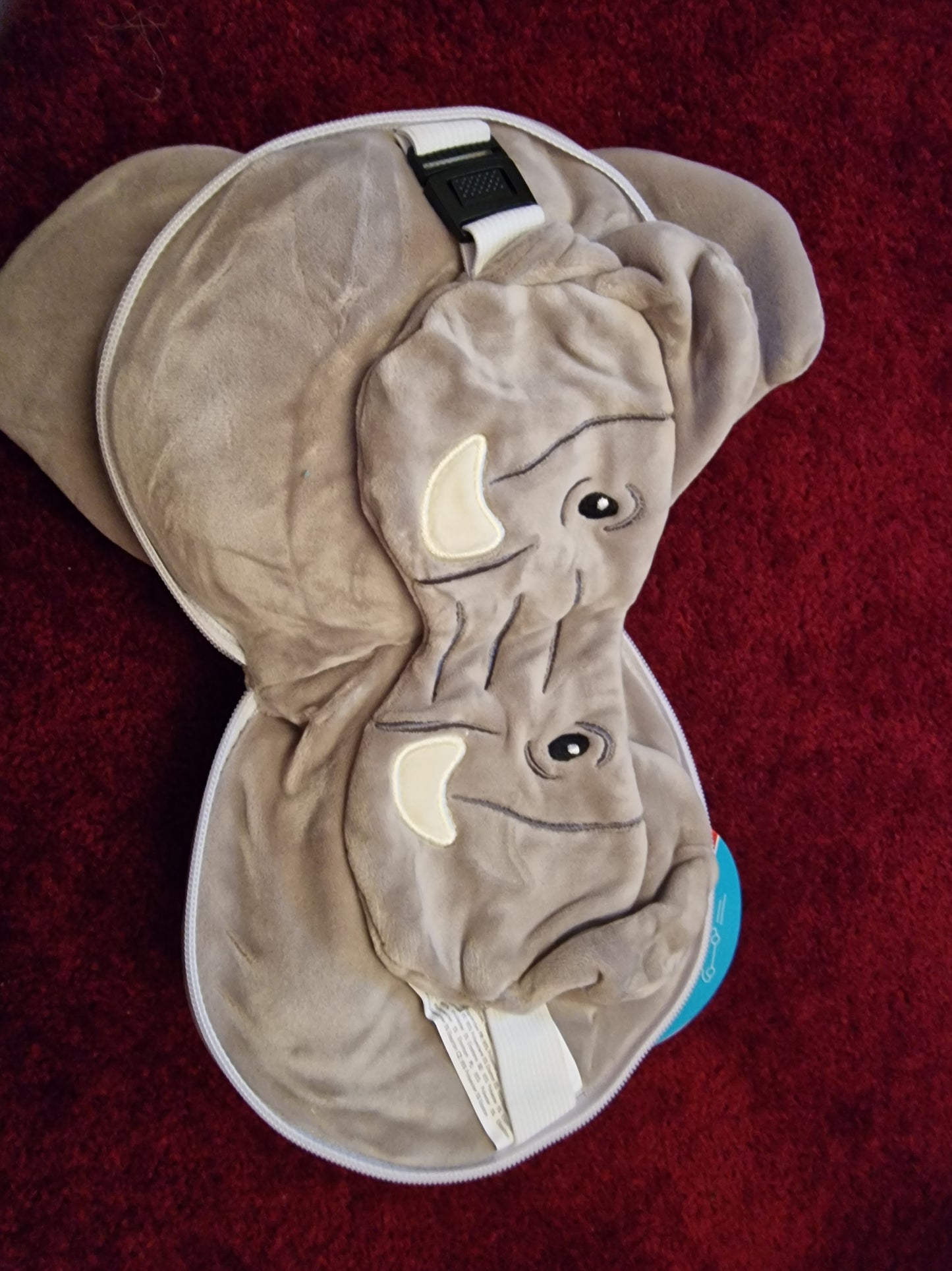 Relaxeazzz Elephant Plush Travel Pillow & Eye Mask