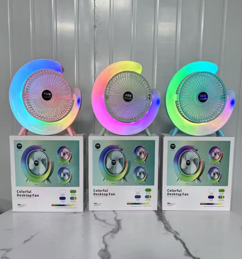 5 inch Personal Desk Fan with LED Light