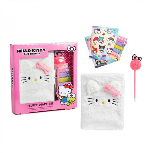Hello Kitty Fluffy Diary Set
