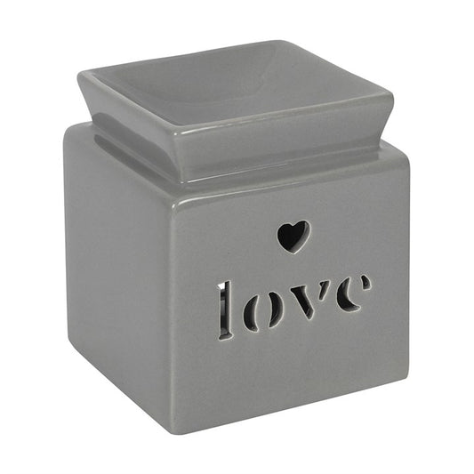GREY LOVE CUT OUT OIL BURNER (home fragrance) - Roystons grotto